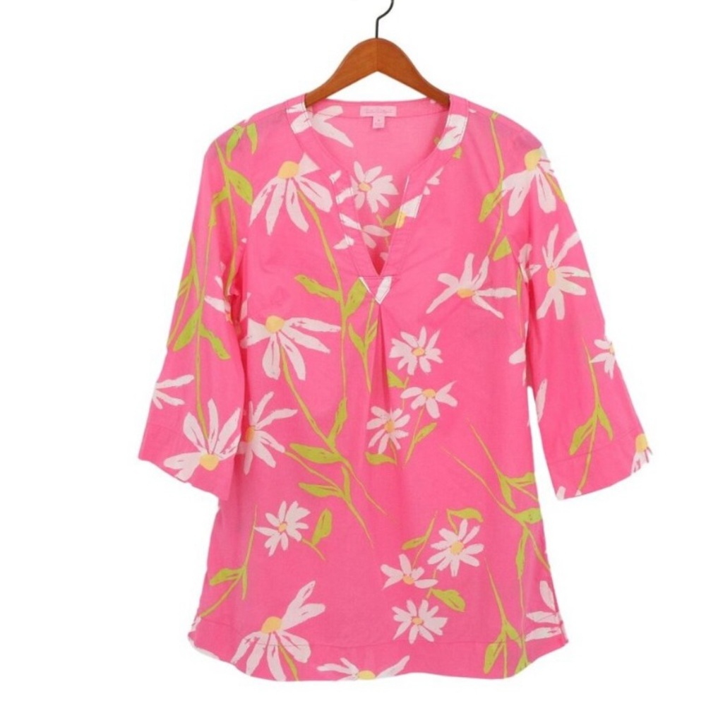 Lilly Pulitzer Pink Floral JosieTunic Hotty Pink Twirlers Pattern